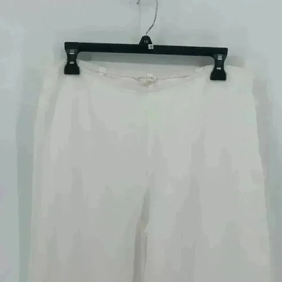 Eileen Fisher Womens Sz Small Wide Leg Pants Linen Side Zip Lagenlook Minimalist - Picture 2 of 14